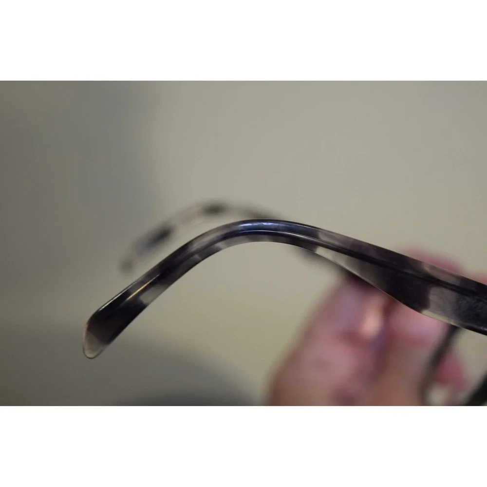 Prada VPR 16T USI-1O1 Round Black Tortoise Eyeglasses 52 18 140 Italy